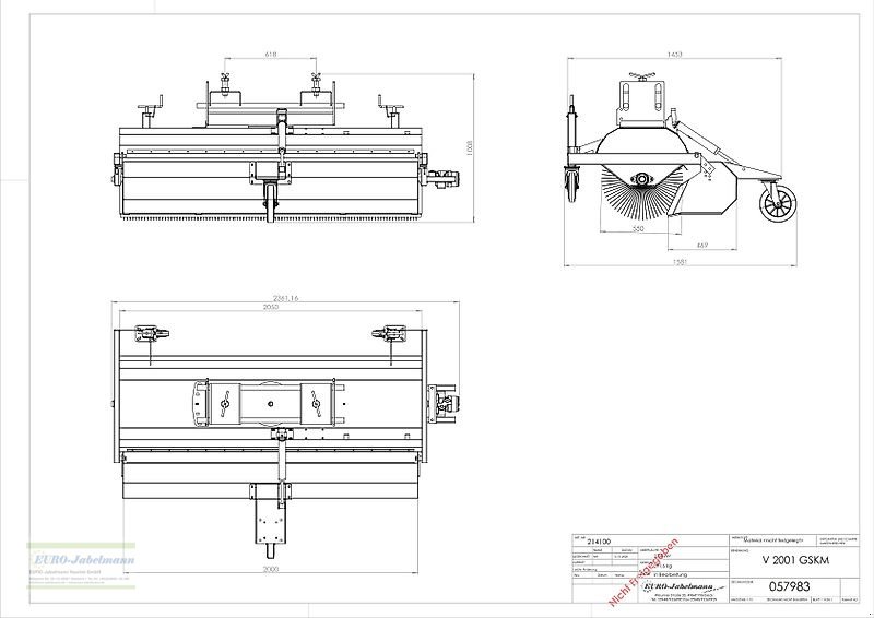 Kehrmaschine типа EURO-Jabelmann Kehrmaschinen, NEU, Breiten 1500 - 2500 mm, eigene Herstellung, für Schlepper + Stapler, Neumaschine в Itterbeck (Фотография 23)